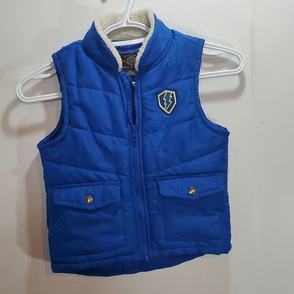 Boys Blue Puffer Vest - Picture 1 of 4